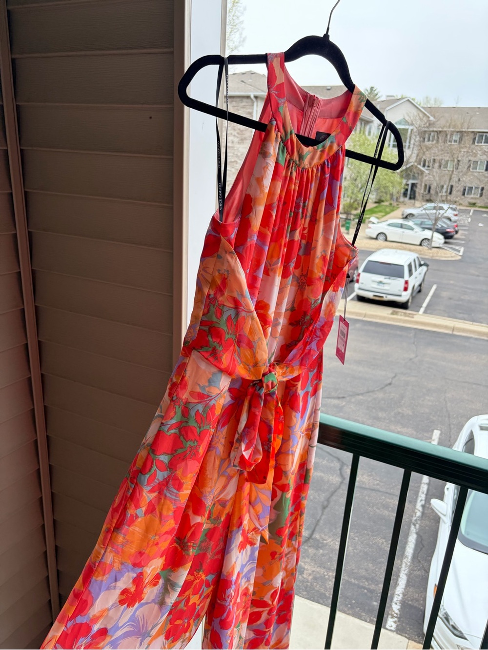 ๐๐VinceCamuto Floral Wide Leg Jumpsuit Waist Maxi Romper Size 6 Summer Vacation - Picture 5 of 17